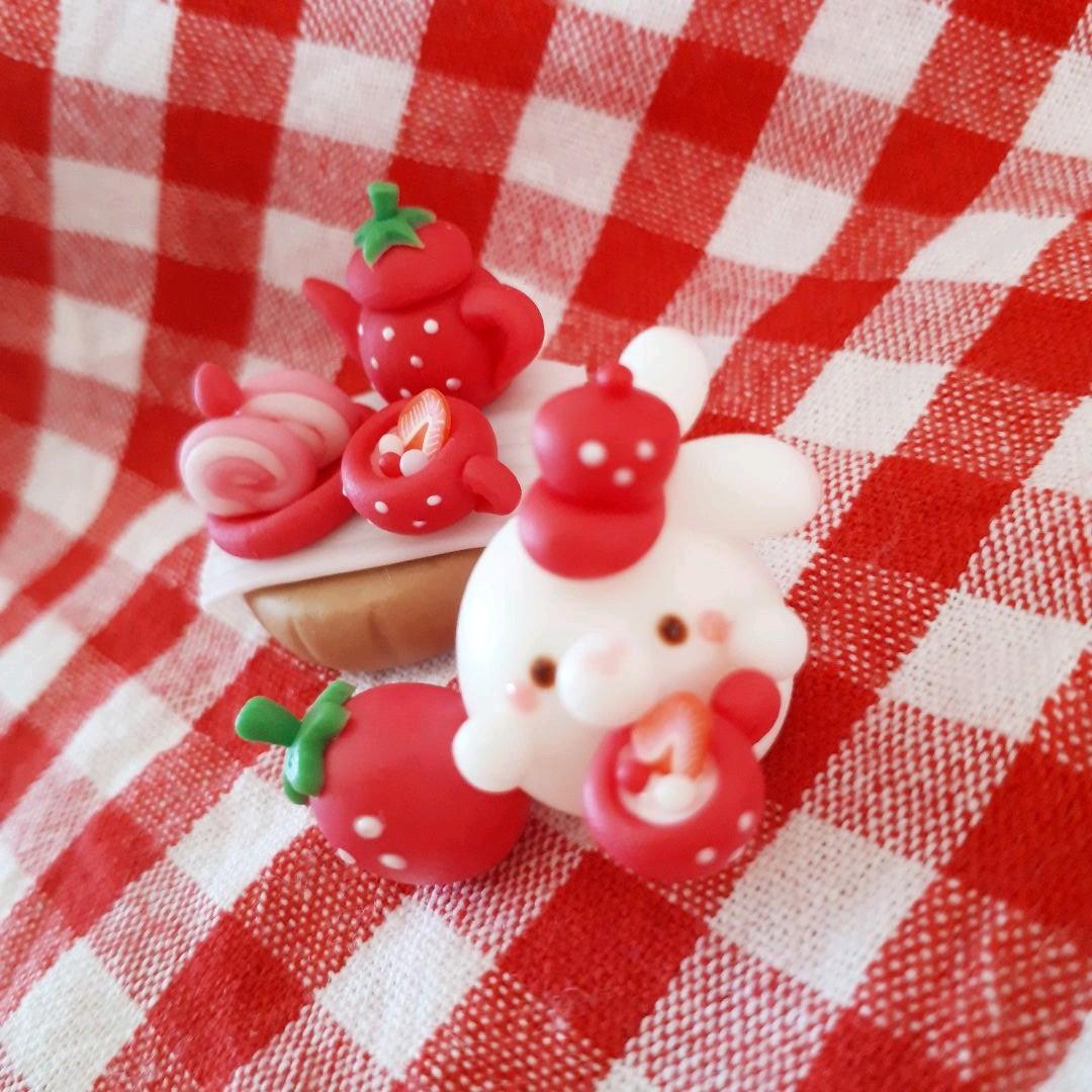苺シリーズ♡ティタイムうさぎちゃん