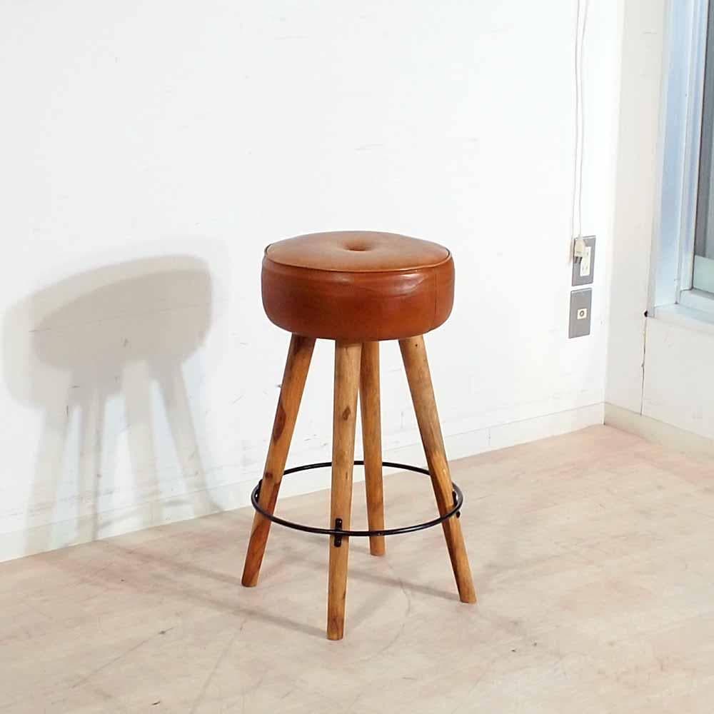 スツール LIFE FURNITURE SF LEATHER STOOL ZR24384