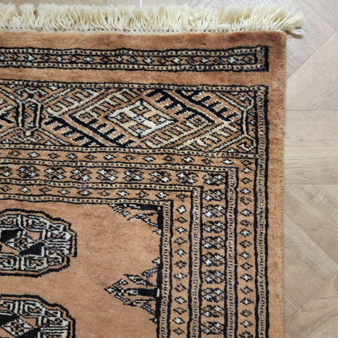 65x90cmパキスタン手織りマット(690)ギャッベ・ペルシャ・玄関・じゅうた