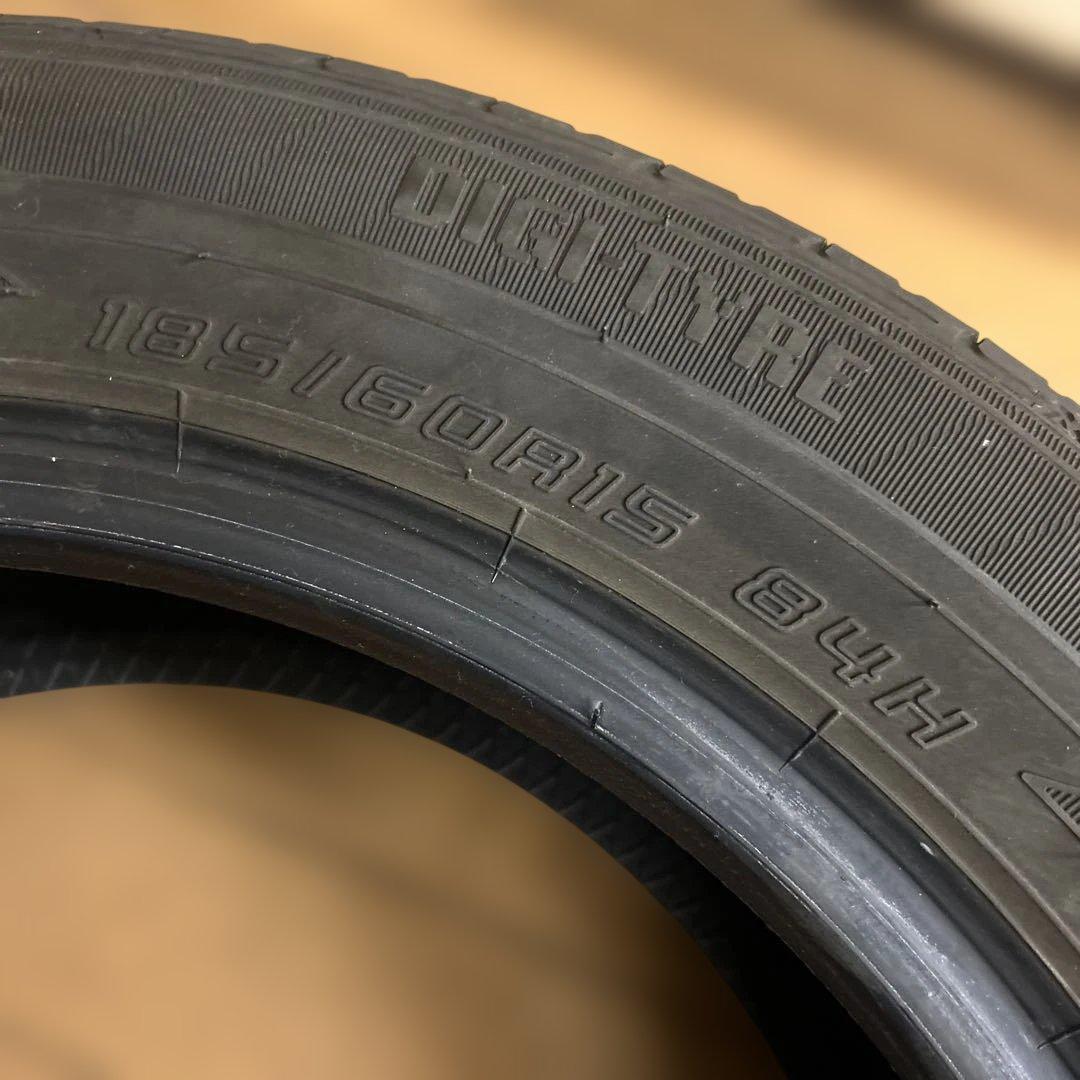アクア　ヤリスなど 185/60R15 8分山ぐらい　ノーマルタイヤ2本セット