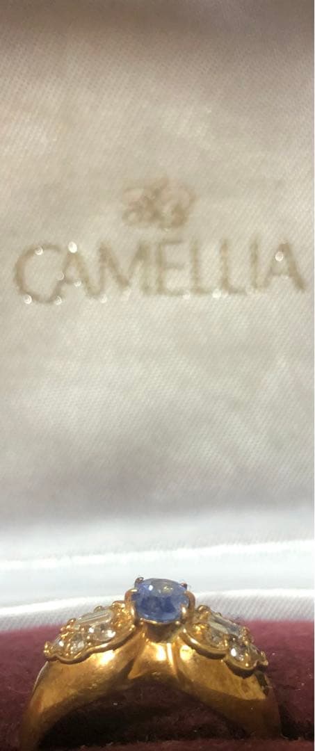 ミ*読様 指輪総重量約4g サファイアダイヤモンドエレガントリング18Kゴールド