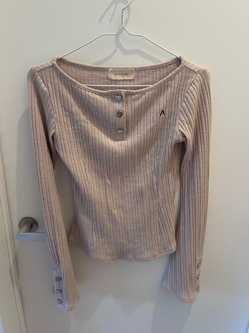 トップス ANDMARY Dorothy heart tops beige