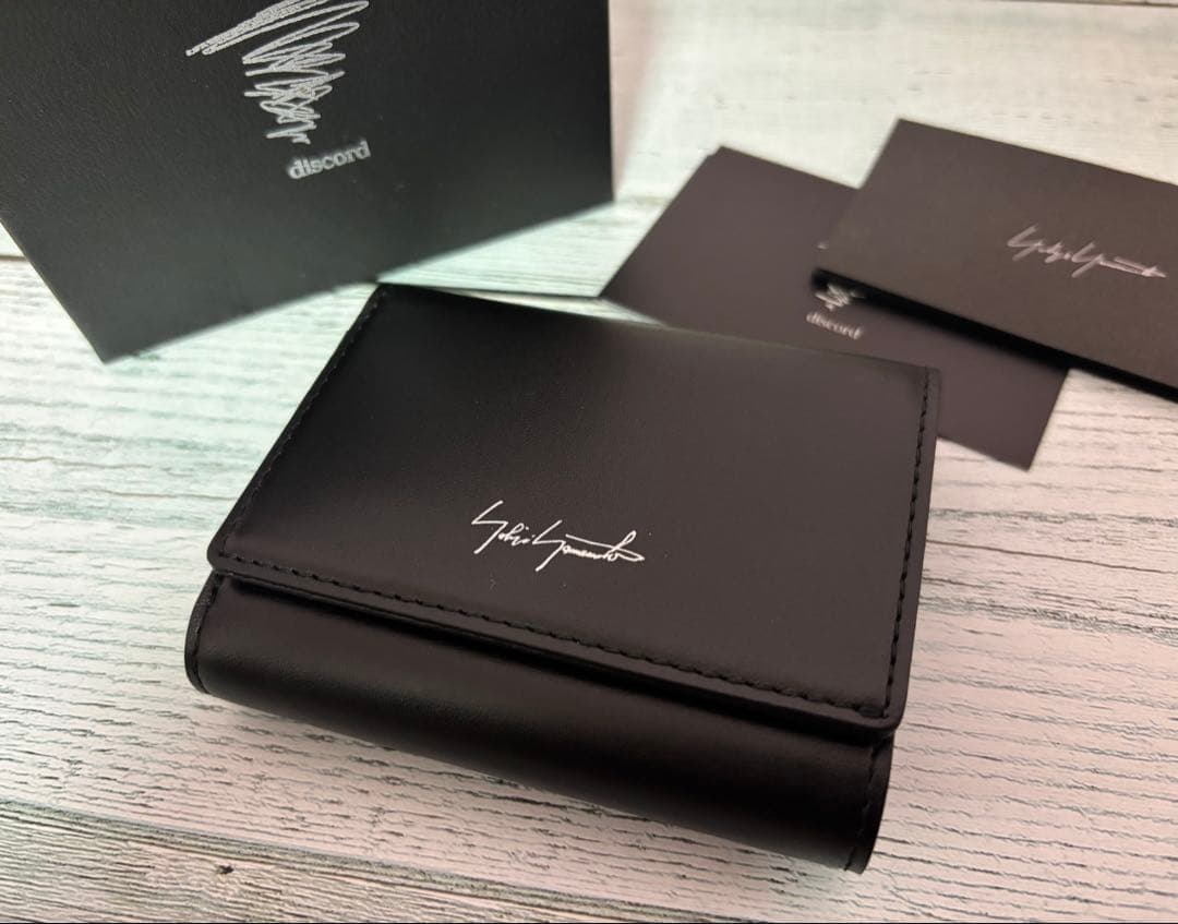 新品未使用　ディスコード ヨウジヤマモト 三つ折りウォレット　レザー　財布