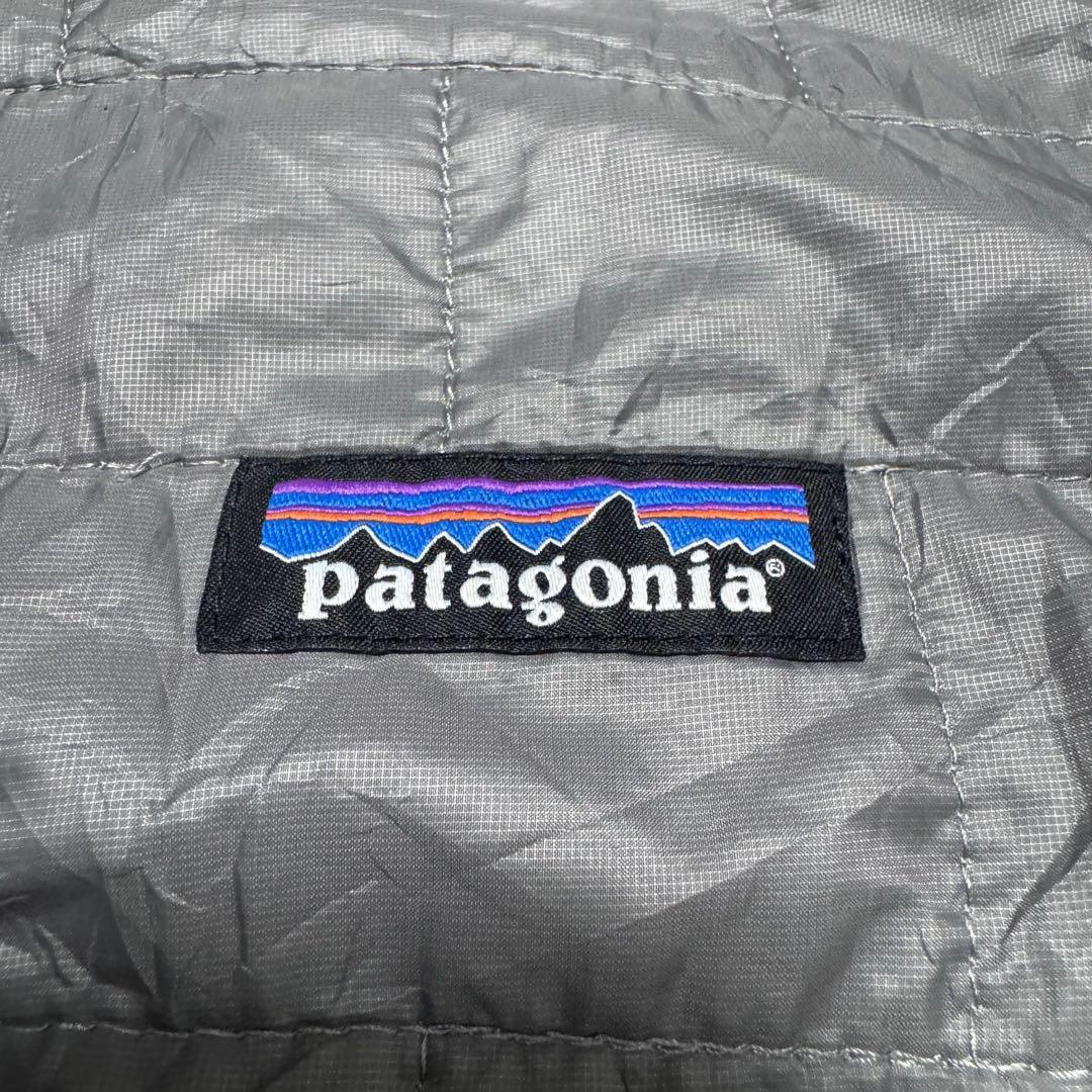patagonia ナノパフジャケット グレー キルティング プリマロフト M