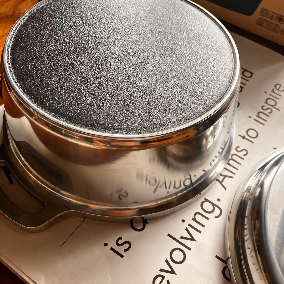 【1回使用】HALムスイ（KING） 無水鍋 20cm ／IH・ガス直火対応