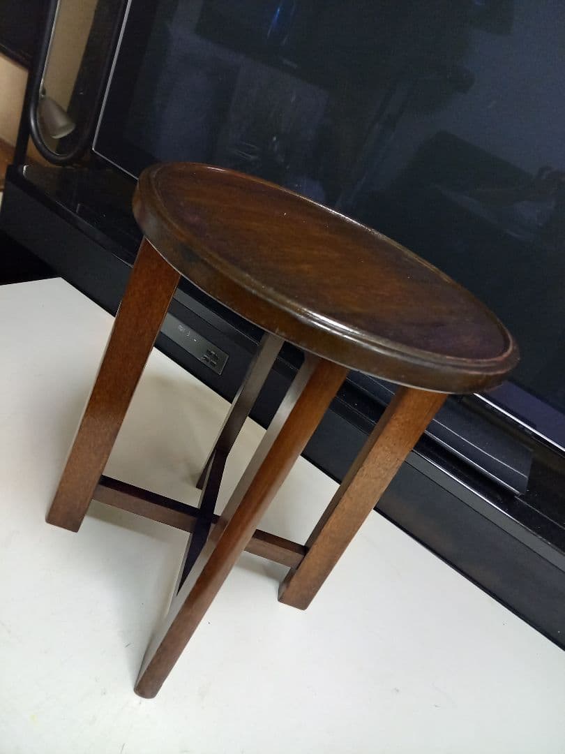 希少　1960's　スピンドル　ウッド　ブランチ　サイドテーブル　スツール