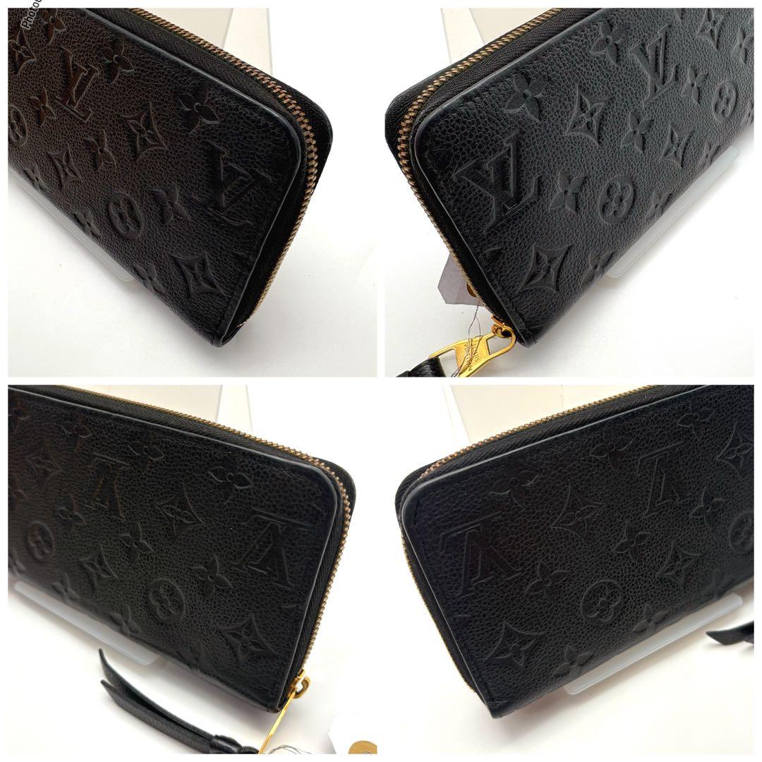 【良品】ルイヴィトン アンプラント ラウンドジップ 長財布 ブラック