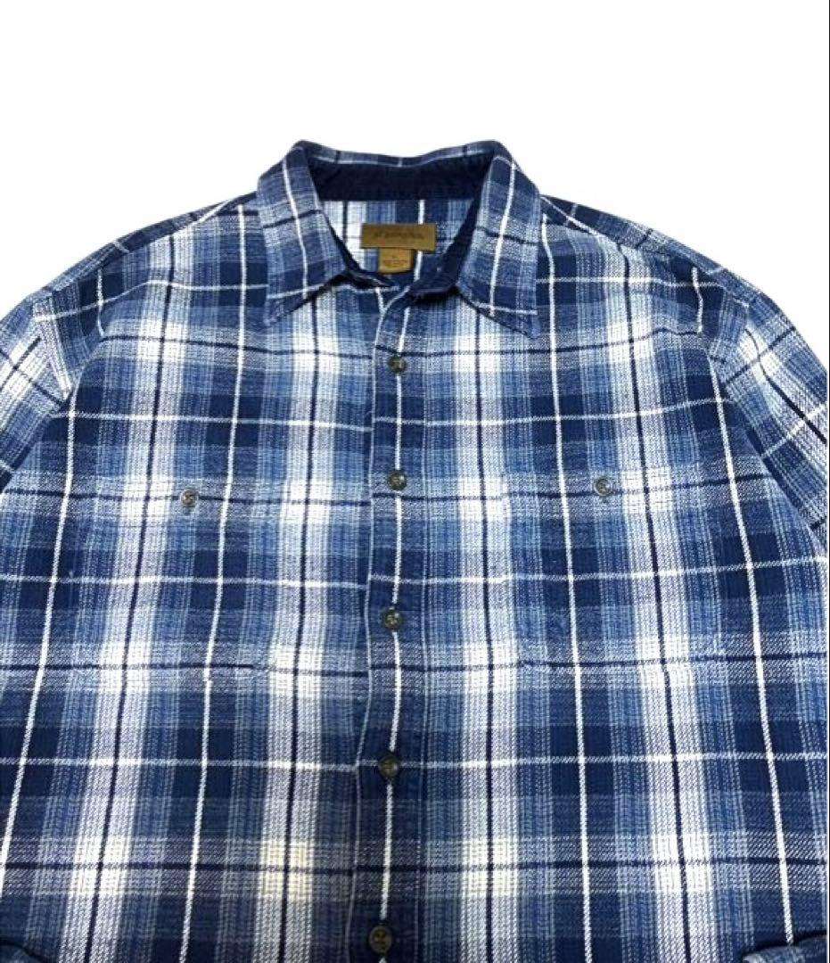 専用　stjohnsbay オンブレ ネルシャツ ブルー L セントジョンズベイ