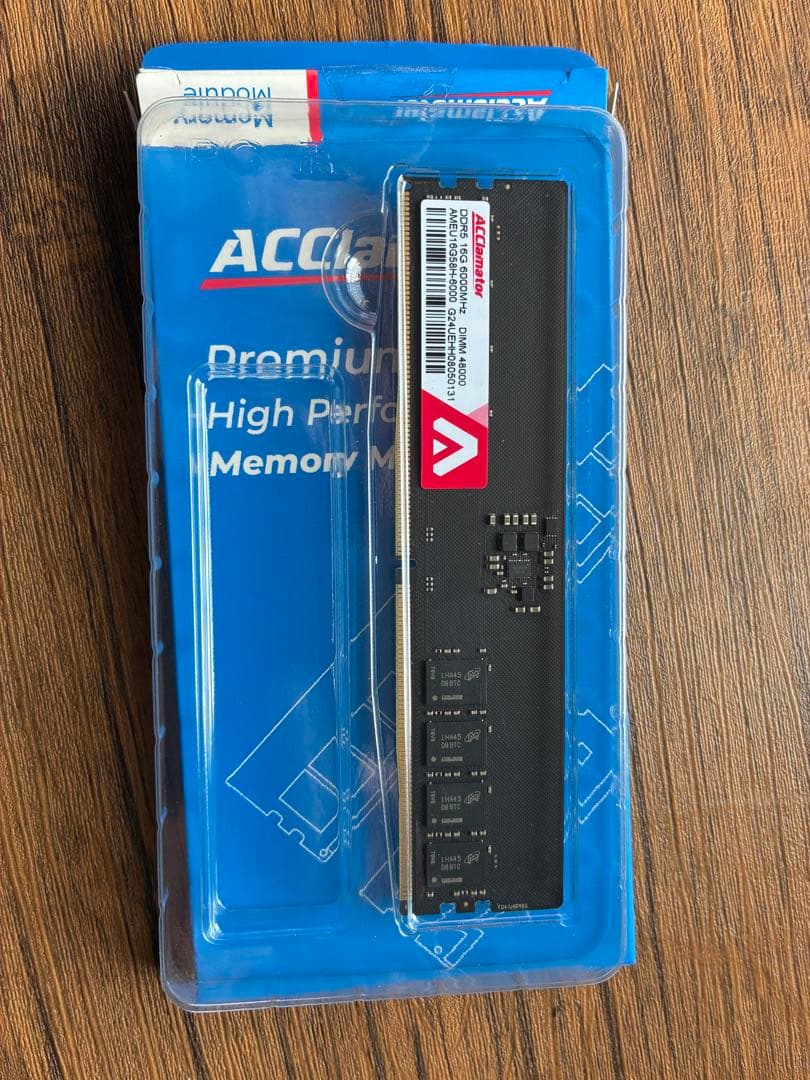 メモリ　DDR5 16GB 6000MHz 1枚