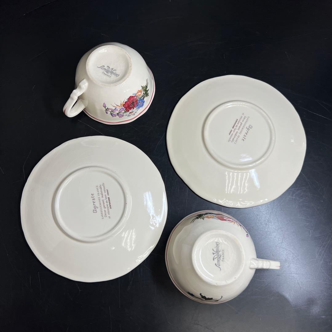 超レア　フランスアンティークサングミンヌ　ティーセット　東Y7-1016③