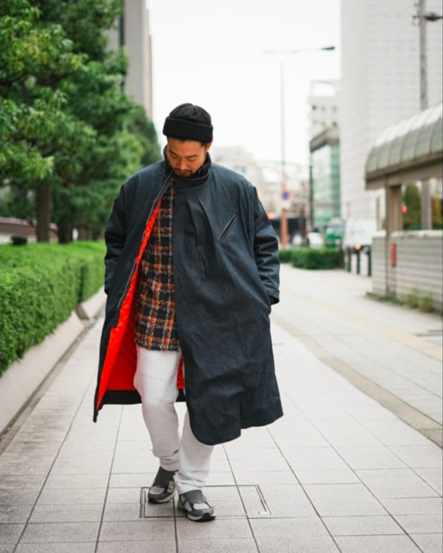 石*田様 デニム風ロングコート BURNABOINNE