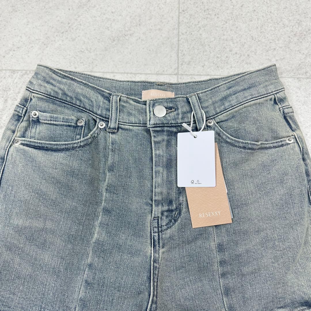 未使用タグ付【RESEXXY】カットアウト リボン デニムパンツ ICE M