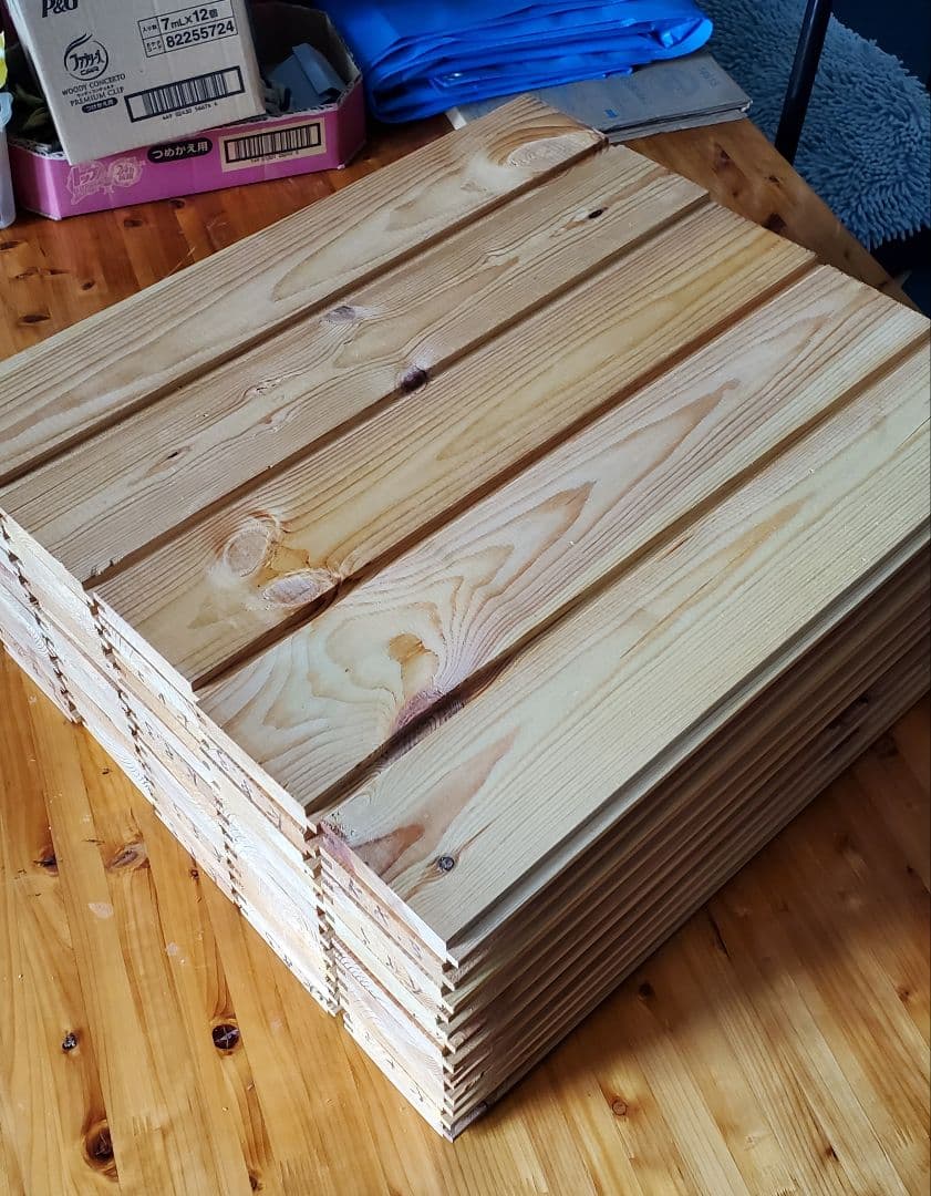 国産桧 DIY インテリア 壁板 床材 足場板 加工済み60枚