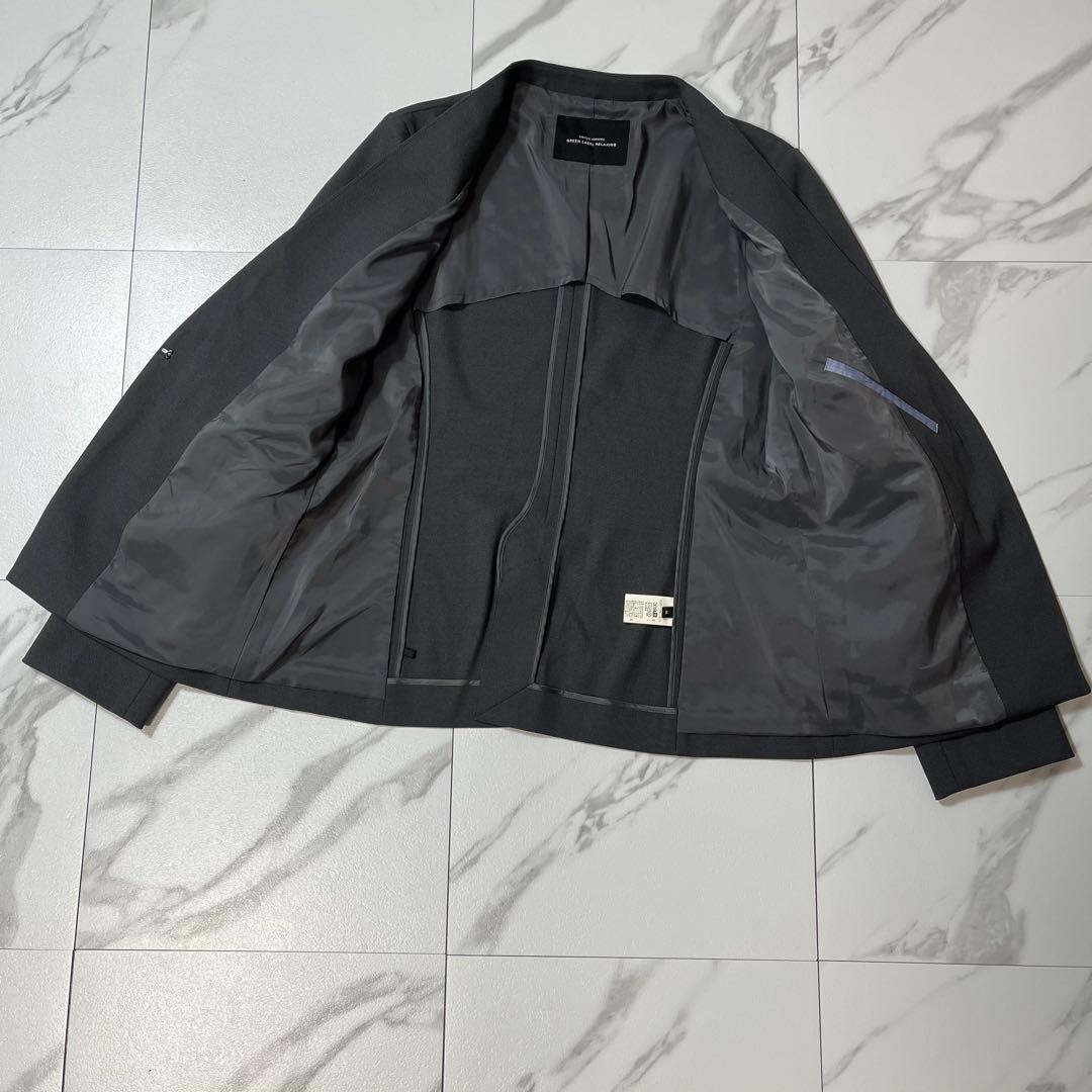 極美品 グリーンレーベルリラクシング 洗える パンツスーツ セットアップ L