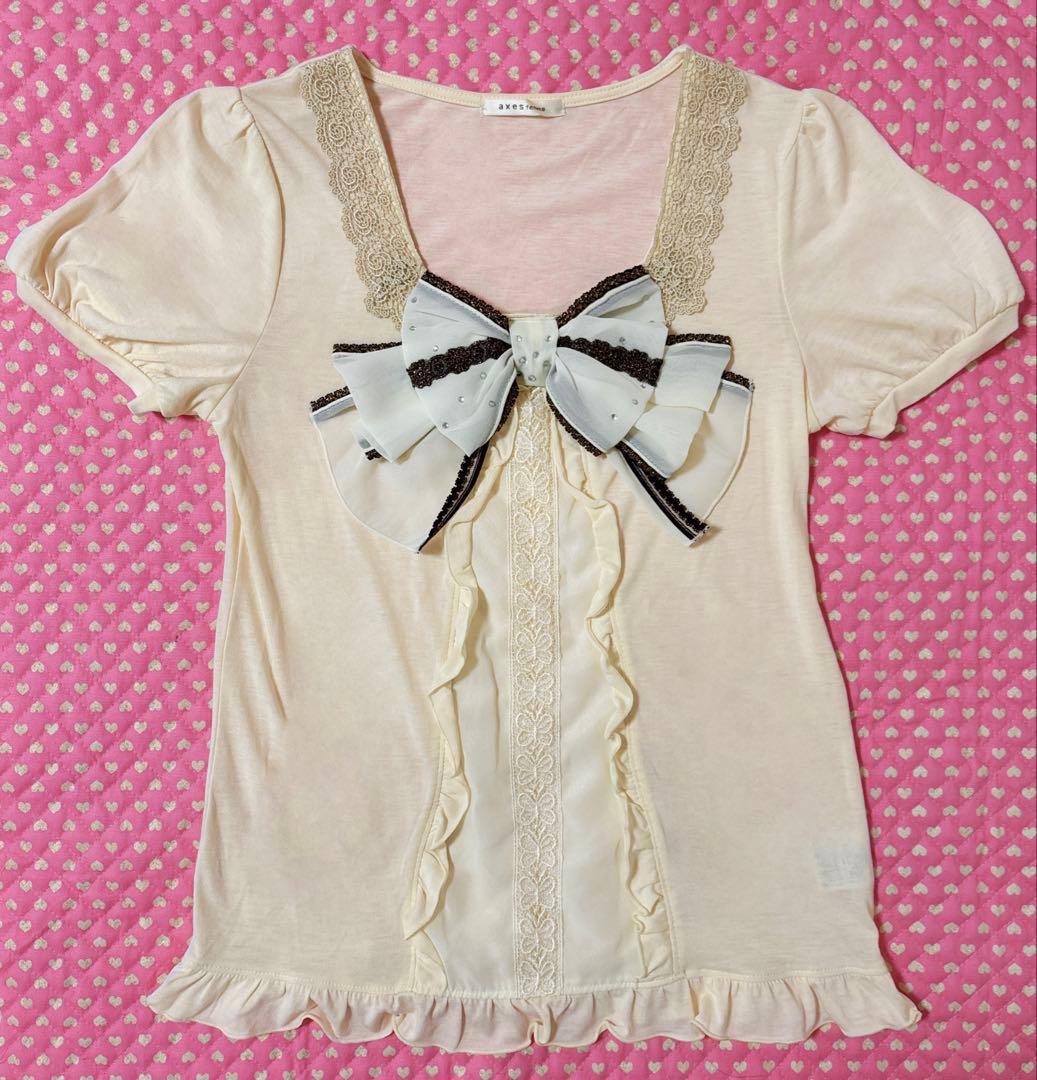 axes femme アクシーズファム BIGリボン 00s 希少 姫ロリ