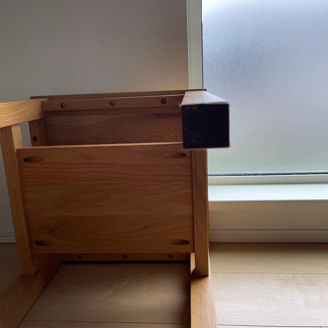 無印良品 オーク無垢材 サイドテーブル ベンチ スツール 椅子 チェア ③