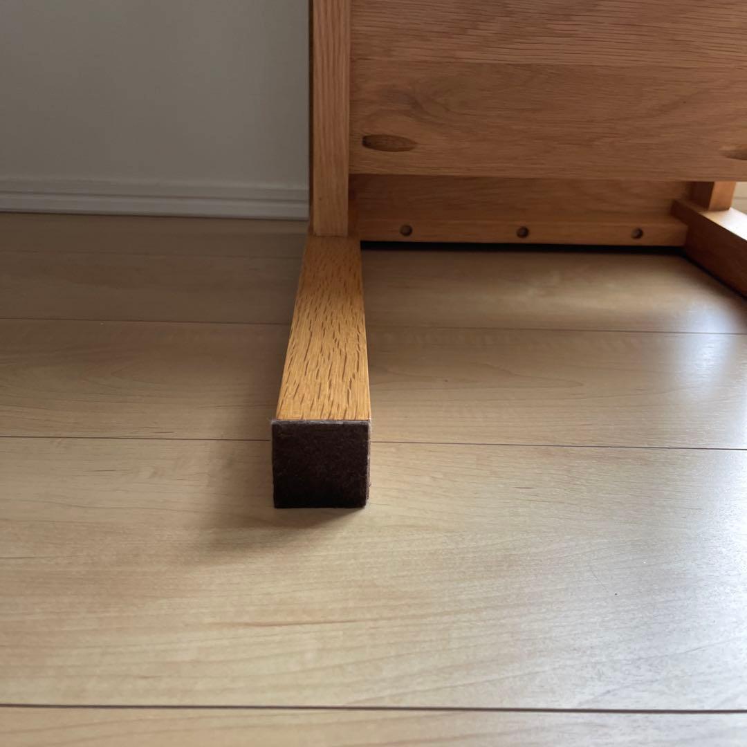 無印良品 オーク無垢材 サイドテーブル ベンチ スツール 椅子 チェア ③