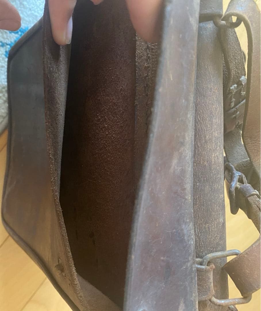 日本軍　革　鞄　星　戦時中　昭和　大正