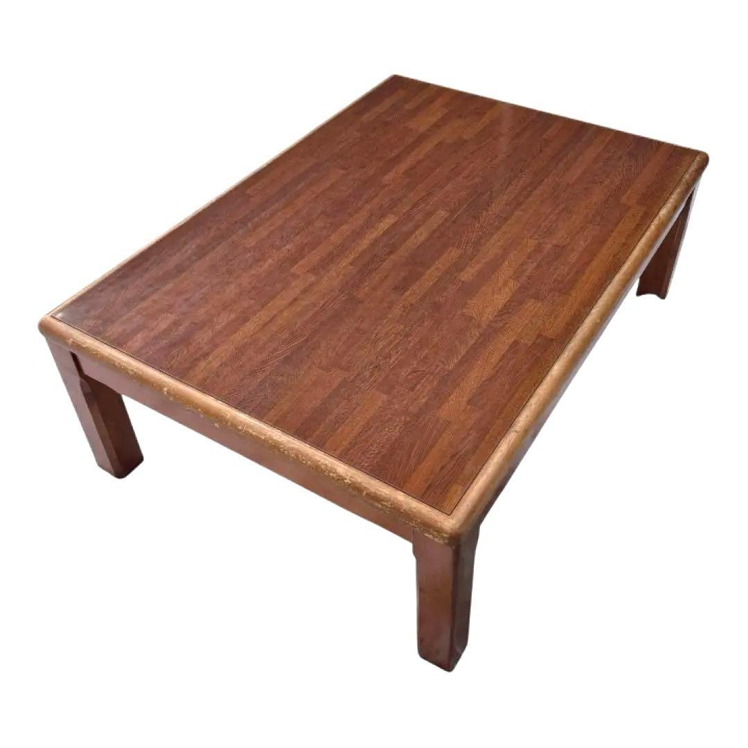 ブラウン　木製長方形　こたつ　テーブル　自作