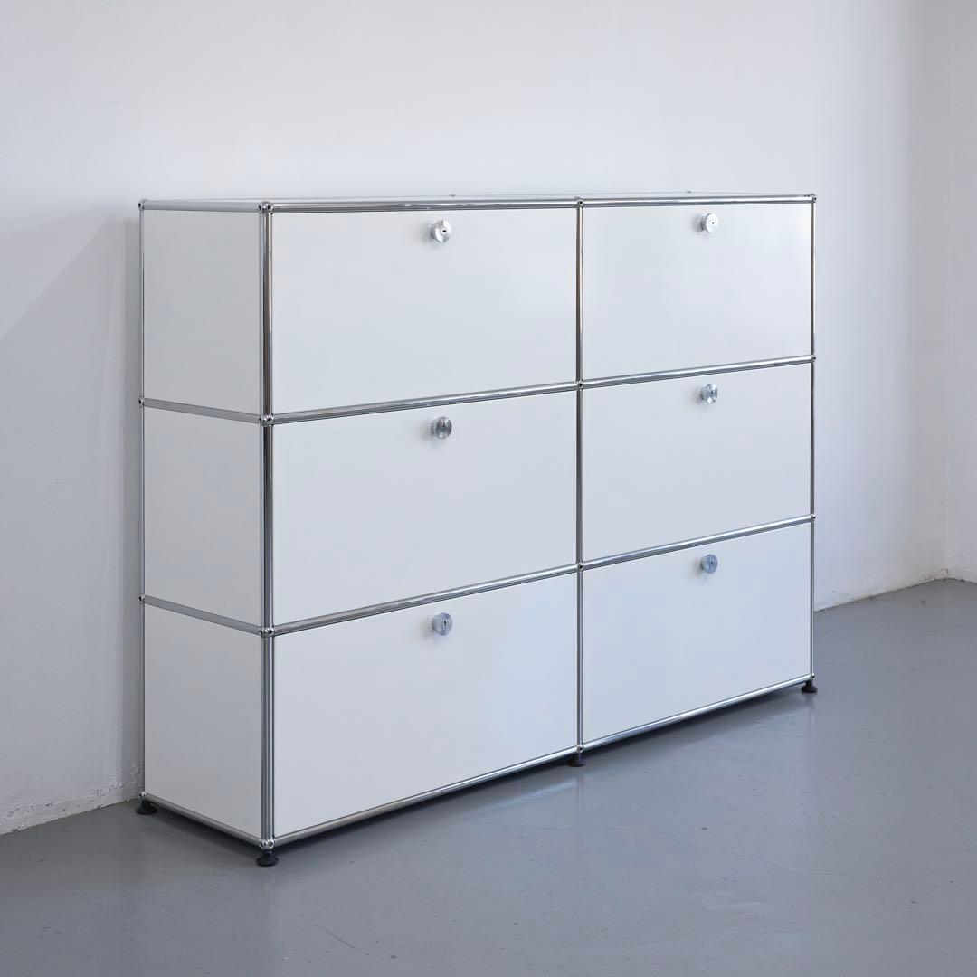 USMハラー　2列3段キャビネット/ピュアホワイト/送料込み