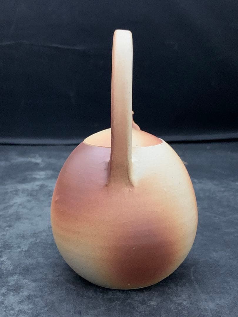 信楽焼 大西忠左 造 手付酒器 栞・共布・共箱