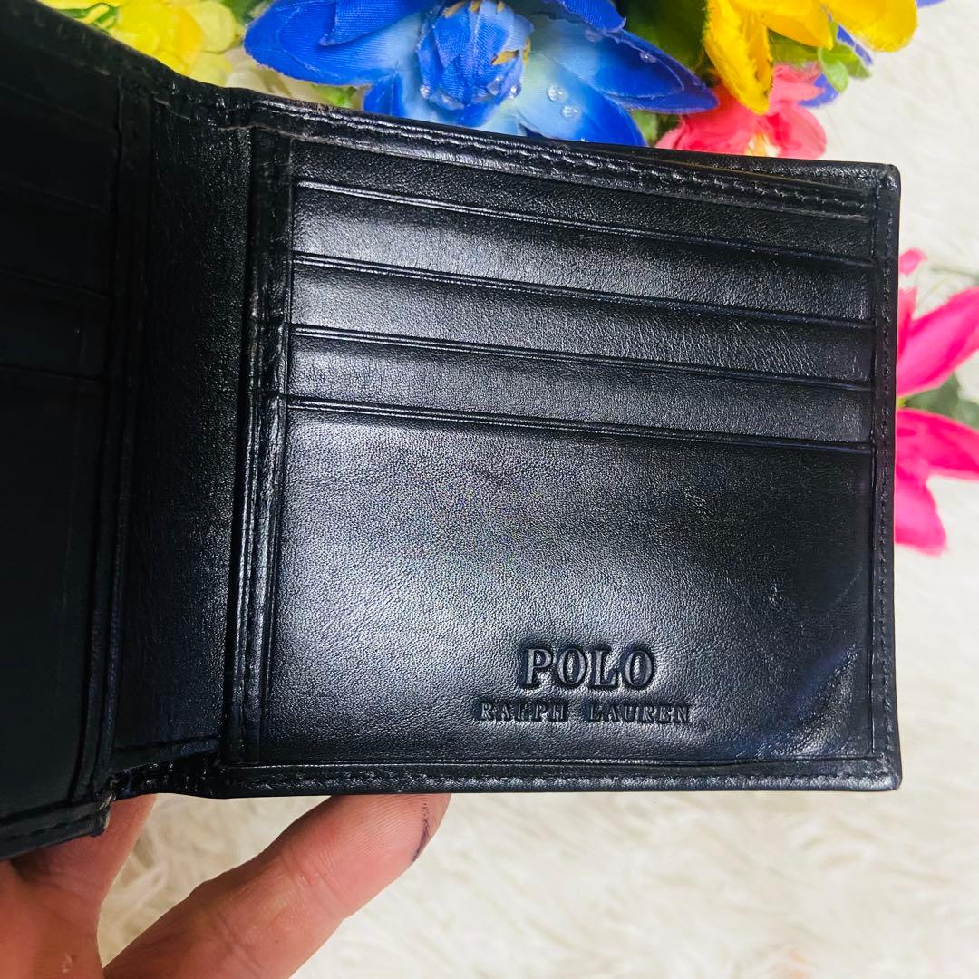 本革✨RALPH LAUREN✨ラルフローレン✨財布✨ポロベア✨レザー✨二つ折り