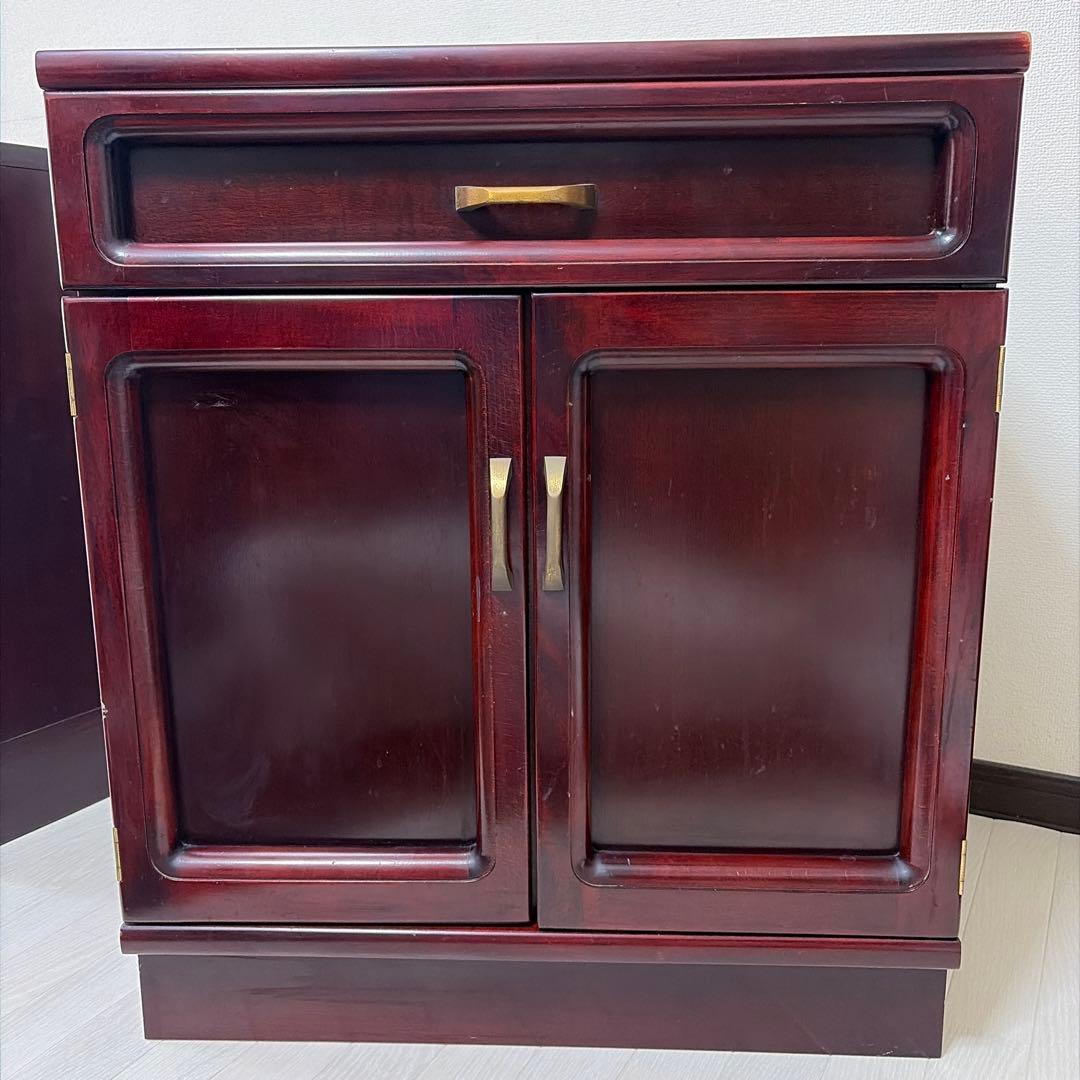 オールドカリモク家具　観音開き木製キャビネット