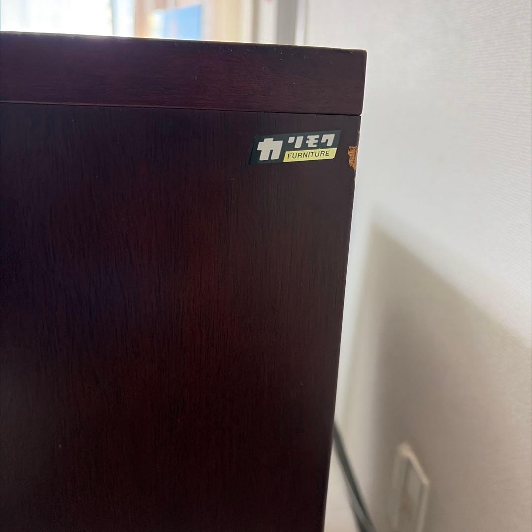 オールドカリモク家具　観音開き木製キャビネット