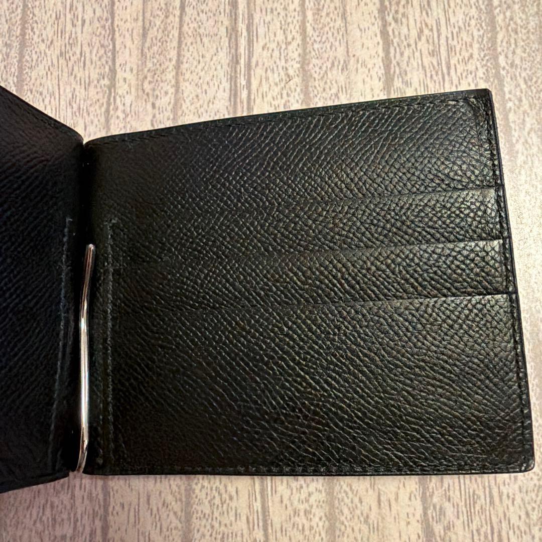 HERMES エルメス マネークリップ ポーカーGM ヴォーエプソン ブラック