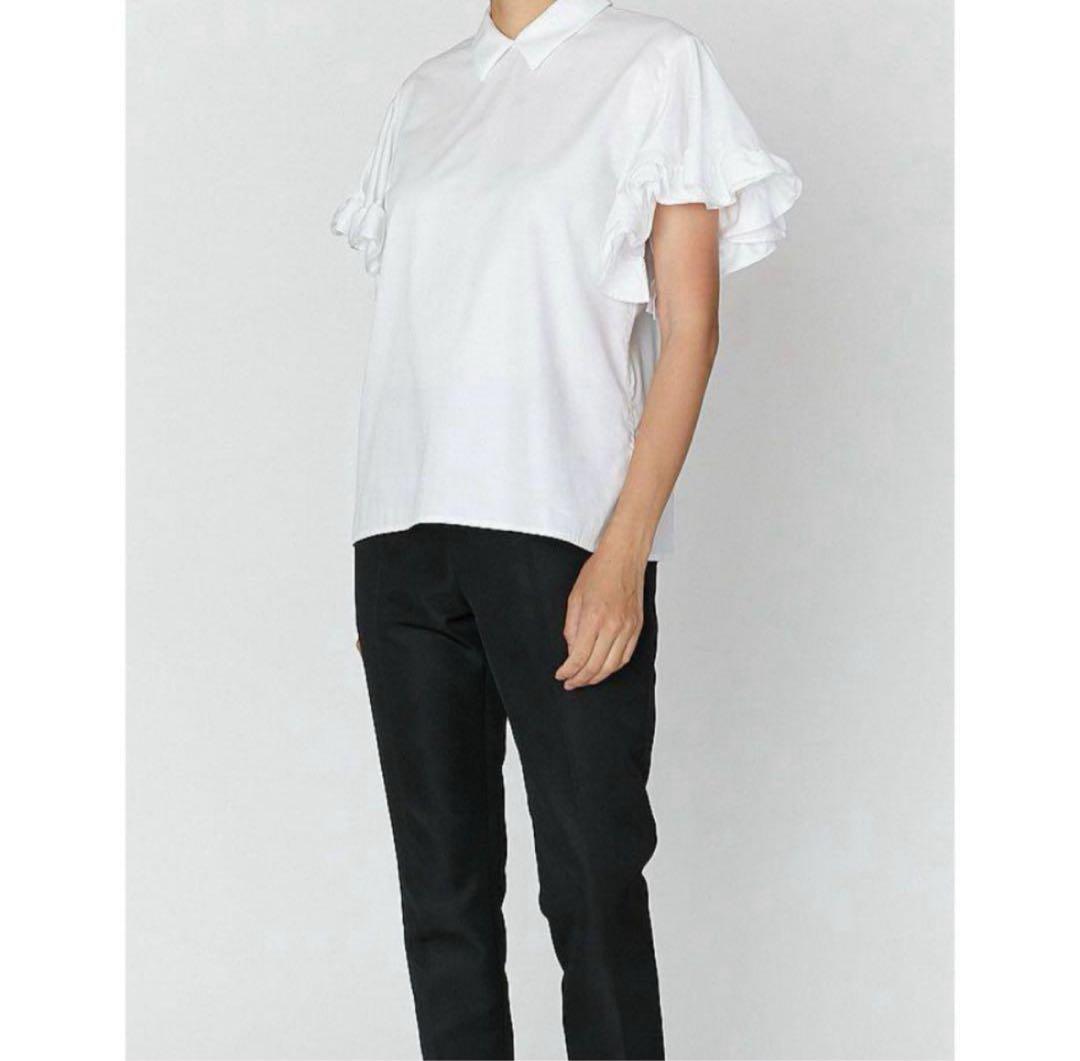 ヨーコチャン　ラッフルスリーブポイントカラーブラウス