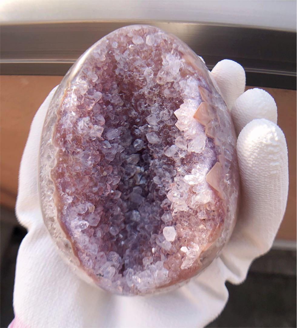珍しい❣️ウルグアイ產アメジストクラスター原石（卵型)