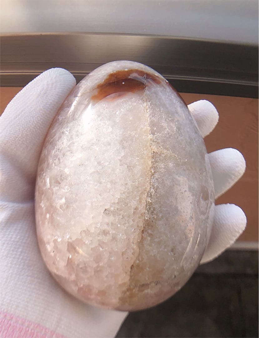 珍しい❣️ウルグアイ產アメジストクラスター原石（卵型)