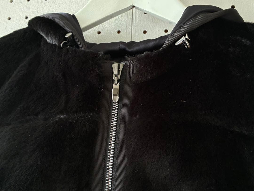 ランバンスポール　ゴルフ用フェイクファーベスト サイズ38 ブラック