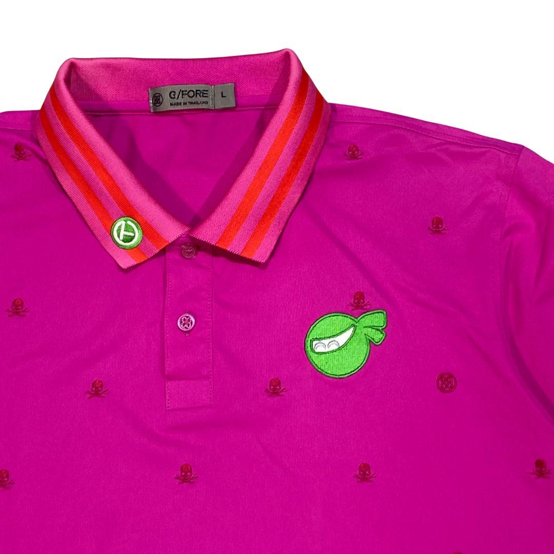 スコッティキャメロン×ジーフォア 半袖 ストレッチ ポロシャツ L ピンク
