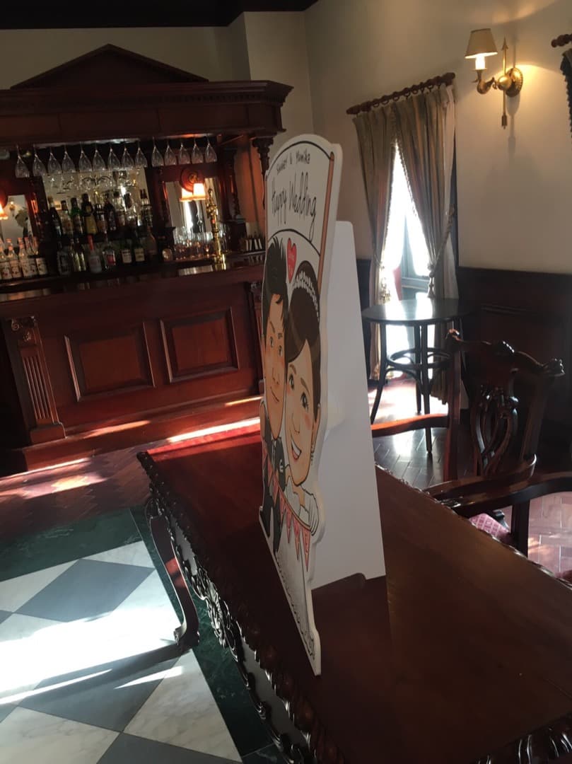 似顔絵特大パネル★ウェディング　ウェルカムボード　似顔絵　看板　二次会