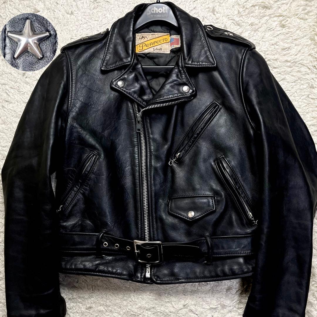 ✨入手困難/極美品✨ショット ワンスター ダブルライダース レザージャケット
