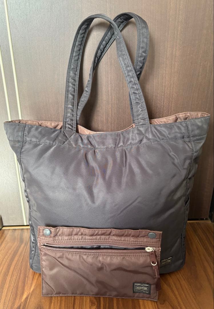 ポーター クリーム トートバッグL ブラック　美品　大人気