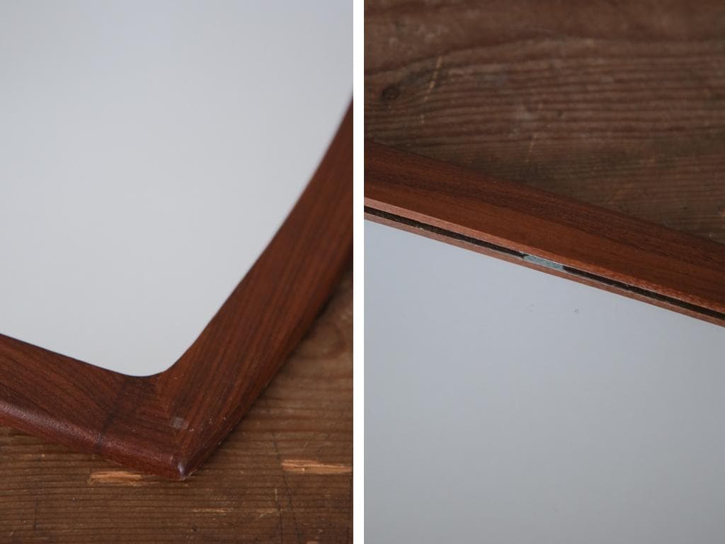 英国アンティークチーク古木ウォールミラー/木製壁掛け鏡/立鏡/姿見(91-197