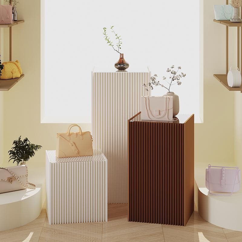 ディスプレイスタンド高さ78㎝長さ30㎝展示台 陳列台 組立不要 展示会イベント