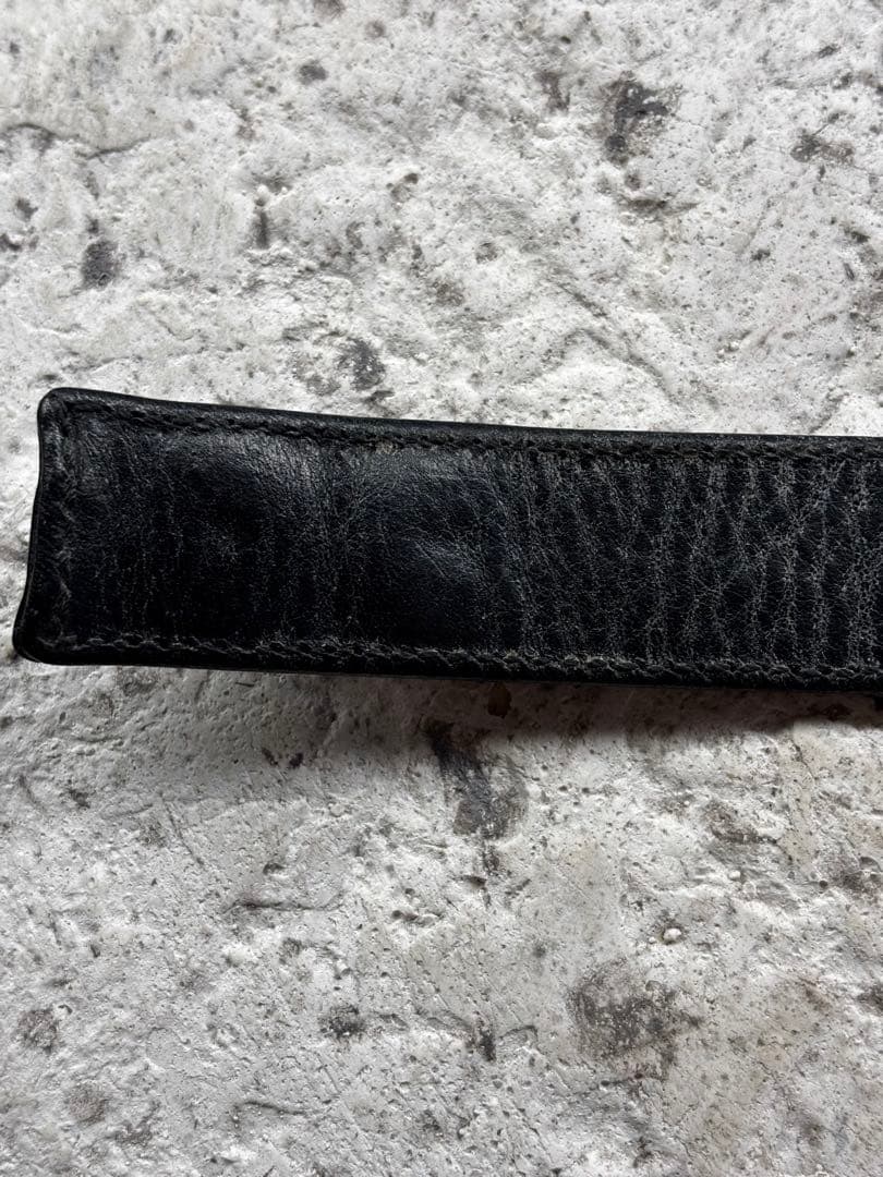 クロムハーツ レザー バングル 3ボタン2スナップ ブレスレット