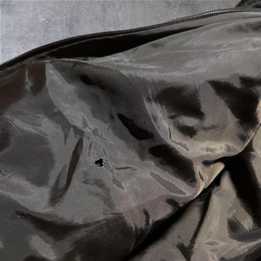 90s本革 レザージャケット 黒 ビッグシルエット 短丈 フライト