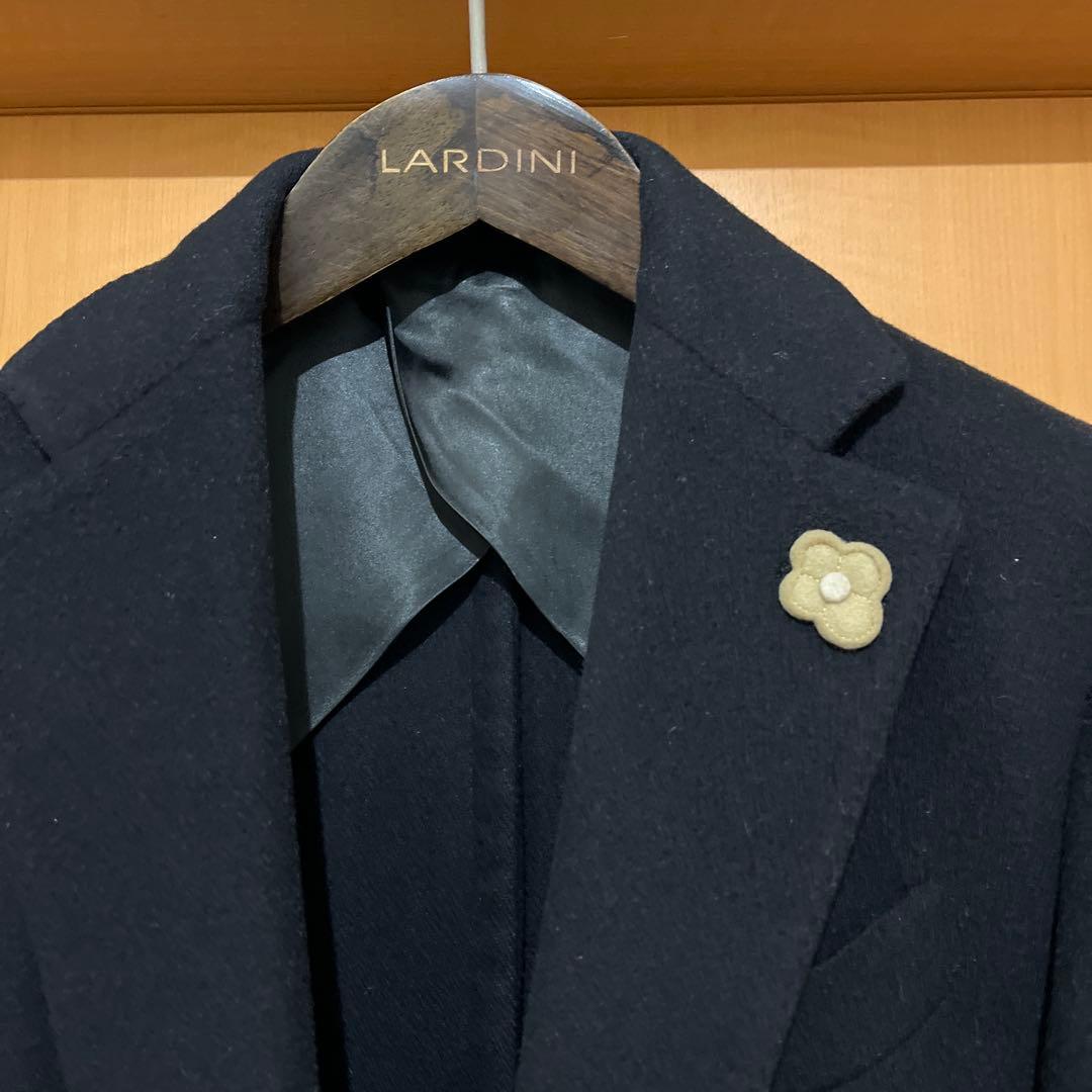 LARDINI ネイビー チェスターコート