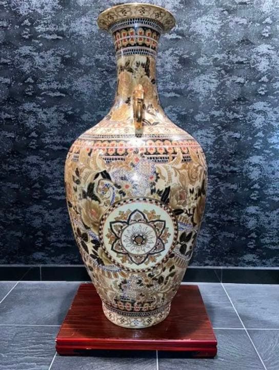 壺　花瓶　骨董　工芸　アンティーク　インテリア 91cm×44cm引取り可能な方