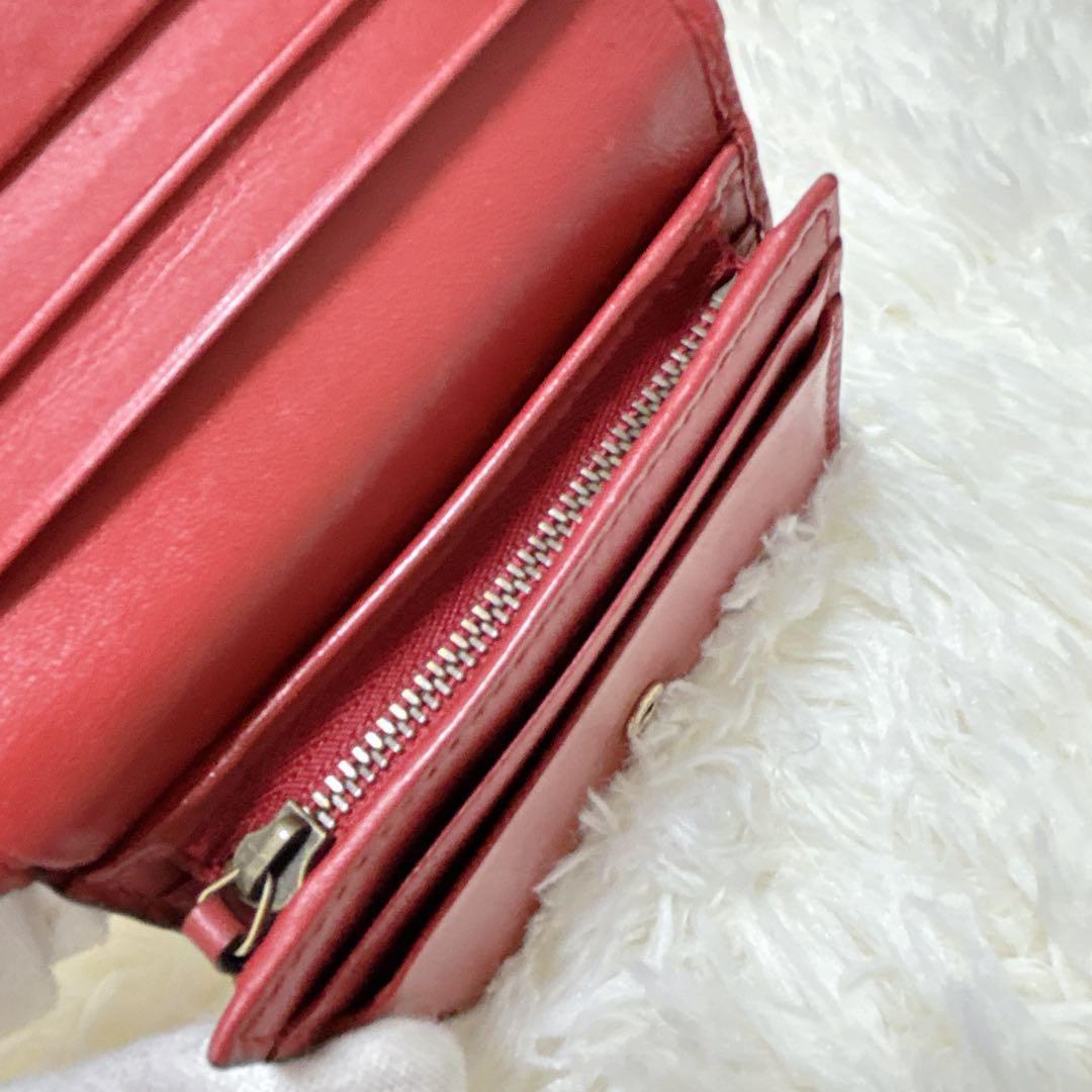 GUCCI ストーン抜けなし チェリー さくらんぼ 二つ折り財布 GG柄