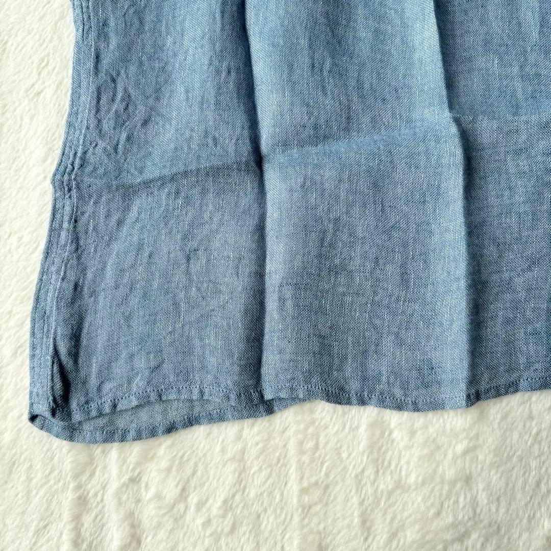 中川政七商店 麻のかや織 モックネックブラウス