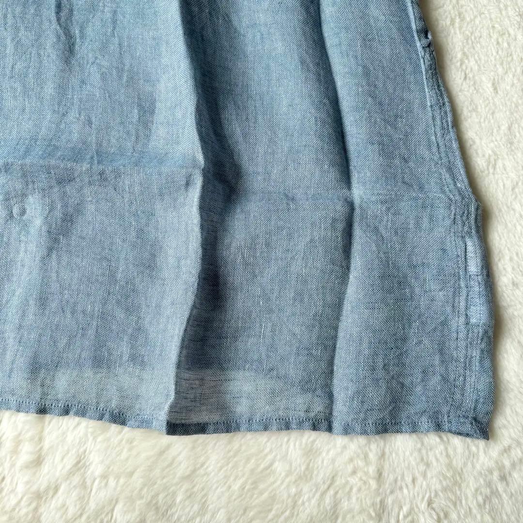 中川政七商店 麻のかや織 モックネックブラウス