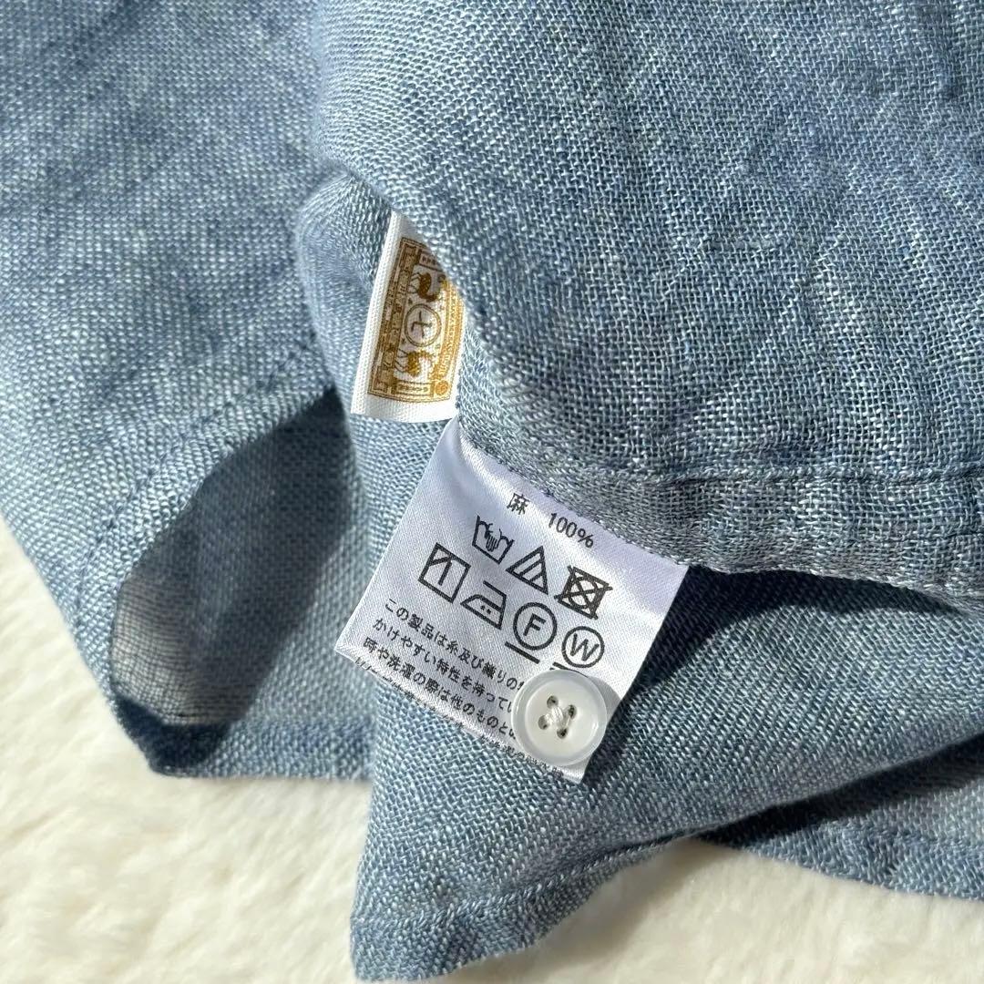 中川政七商店 麻のかや織 モックネックブラウス