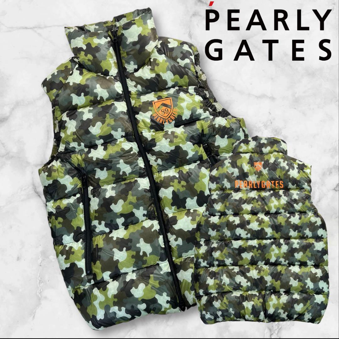 極美品 PEARLY GATES 迷彩柄 ダウンベスト サイズ5/L相当