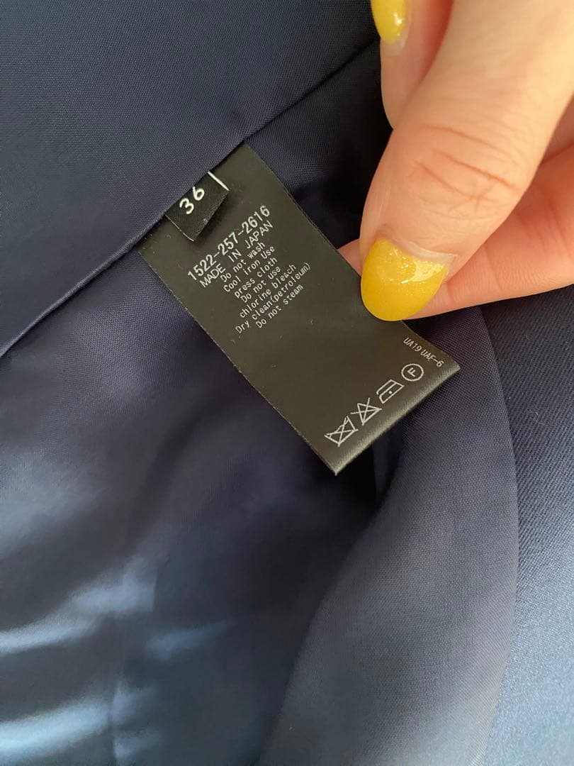 【美品】UNITED ARROWSネイビー ノーカラー ジャケット＆パンツ