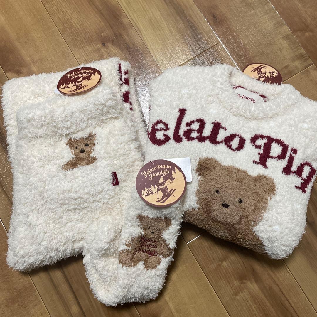 【HOLIDAY】ジェラートピケ　スノーベアジャガードプルオーバー＆ロングパンツ